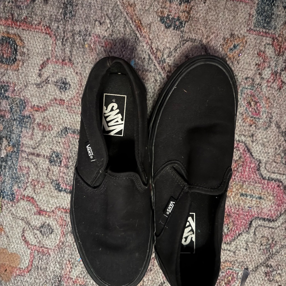 Vans Black Slip-On Sneakers